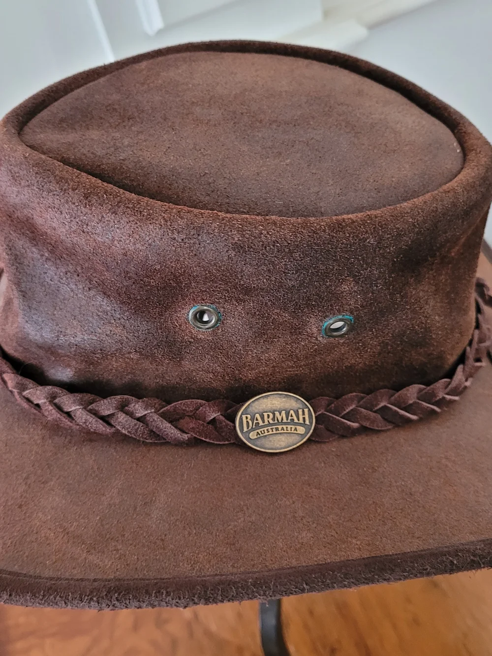 Barmah Brown Suede Outback Hat sz M